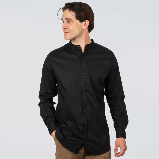 Rebase Ανδρικο Πουκαμισο Μαο Μαυρο