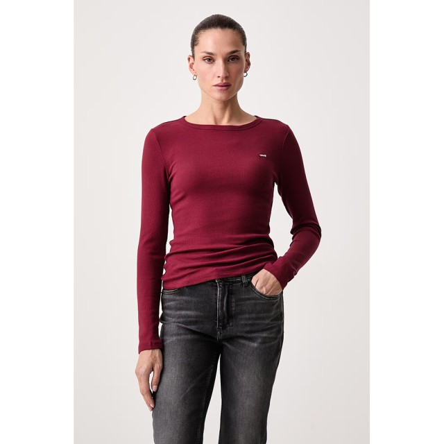 Levis Hayes Ls Tee Reds Γυναικεία Μπλούζα Κόκκινη