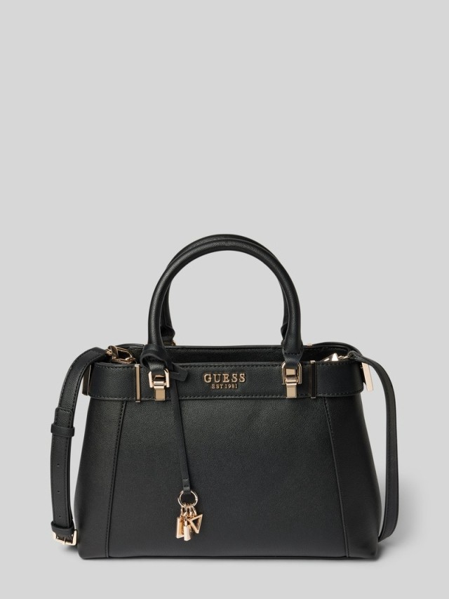 Guess Anadela 3 Comp Satchel Γυναικεία Τσάντα Μαύρη