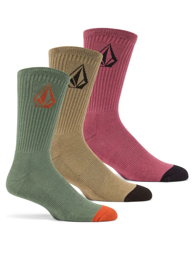 Volcom Fa Full Stone Sock 3pk Κάλτσες Multi