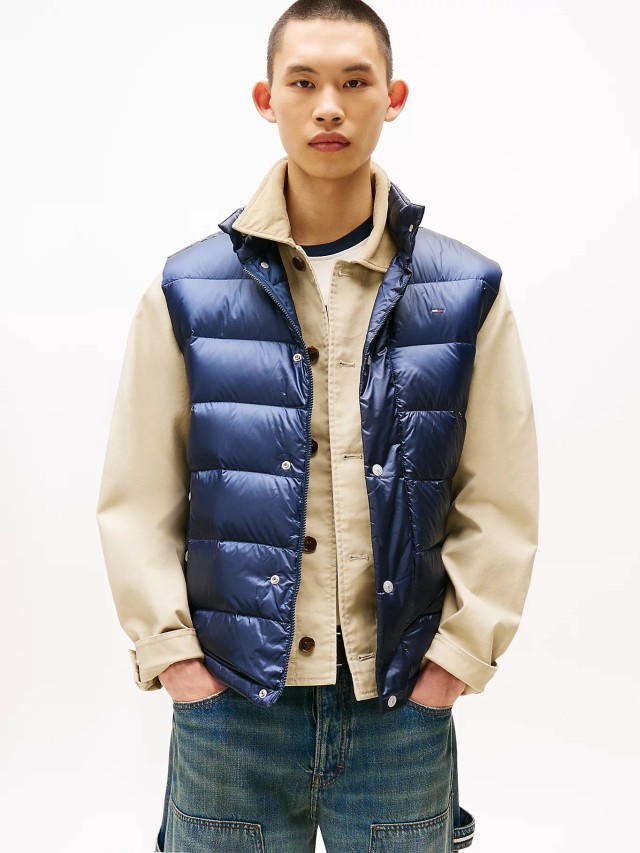 Tommy Hilfiger Tjm Light Down Vest Ext Ανδρικό Αμάνικο Μπουφάν Μπλε