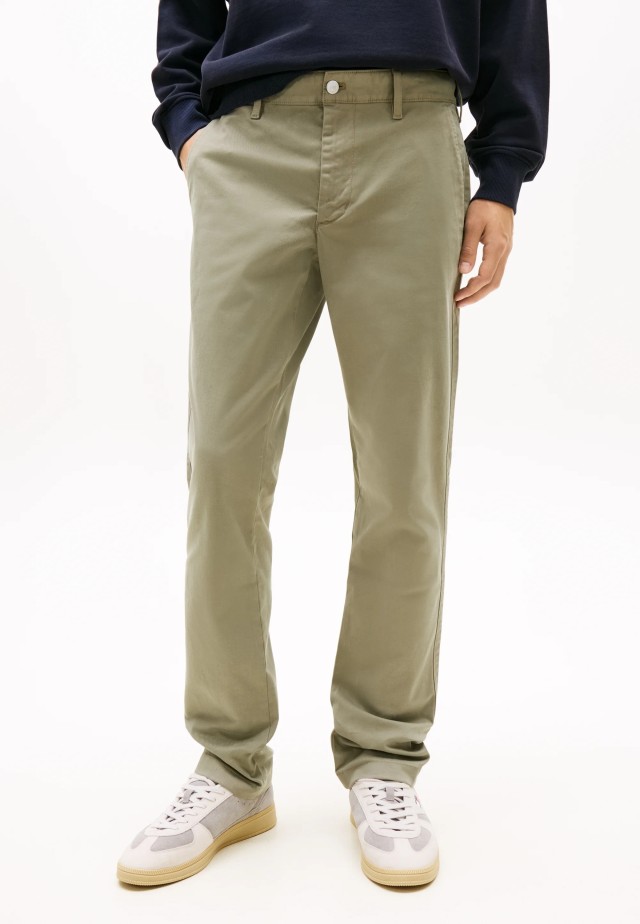 Tommy Hilfiger Tjm Scanton Cotton Twill Chino Ανδρικό Παντελόνι Chino Χακί