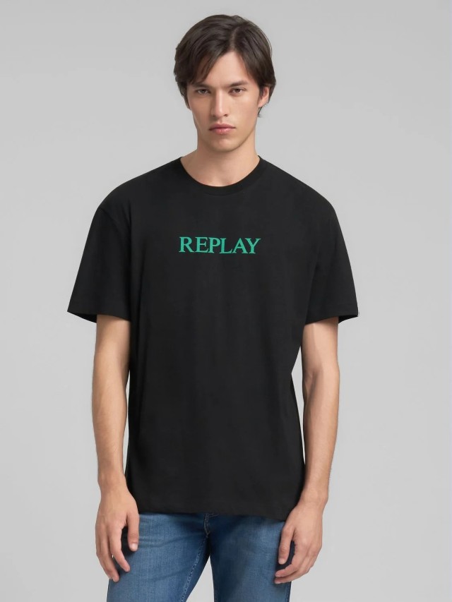 Replay Ανδρική Μπλούζα Μαύρη