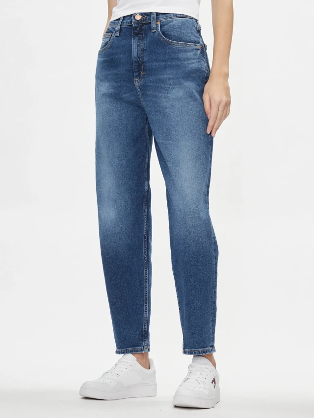 Tommy Hilfiger Mom Jean Uh Tpr Γυναικείο Παντελόνι Τζιν Stone wash