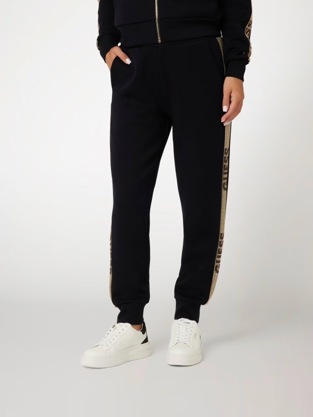 Guess Studs Logo Sweatpants Γυναικείο Παντελόνι Jogger Μαύρο