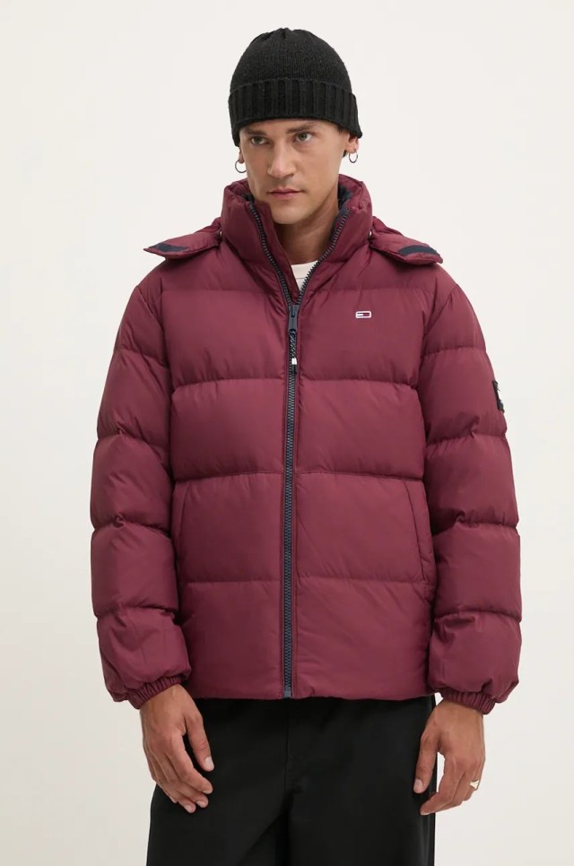 Tommy Hilfiger Tjm Essential Down Jacket Ext Ανδρικό Μπουφάν Μπορντό