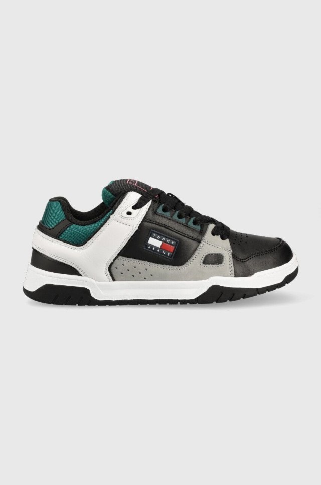 Tommy Hilfiger Tommy Jeans Skate Sneaker Ανδρικα Sneakers Μαυρα Γκρι
