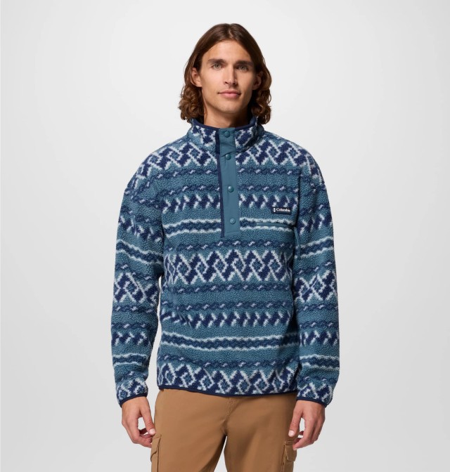 Columbia Helvetia™ II Printed Half Snap Fleece Ανδρικο Fleece Multi Μπλε
