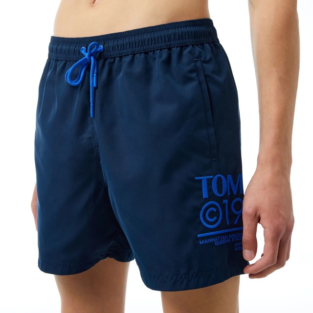 Tommy Hilfiger Sf Medium Drawstring Ανδρικό Μαγιό Μπλε