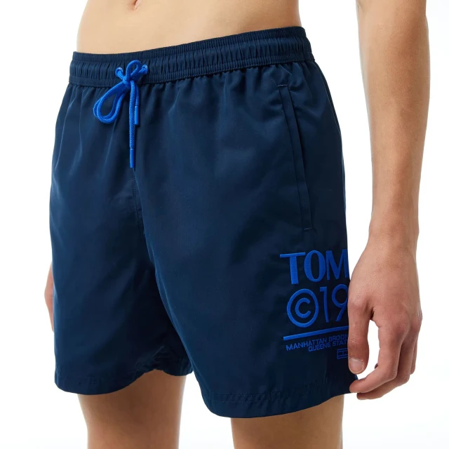 Tommy Hilfiger Sf Medium Drawstring Ανδρικό Μαγιό Μπλε