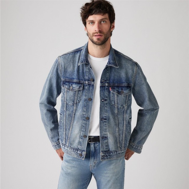 Levis The Trucker Jacket X4786 Skyli Ανδρικο Μπουφαν Τζιν