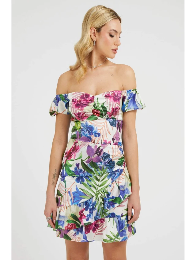 Guess Ss Alva Mini Dress Γυναικείο Φόρεμα Floral
