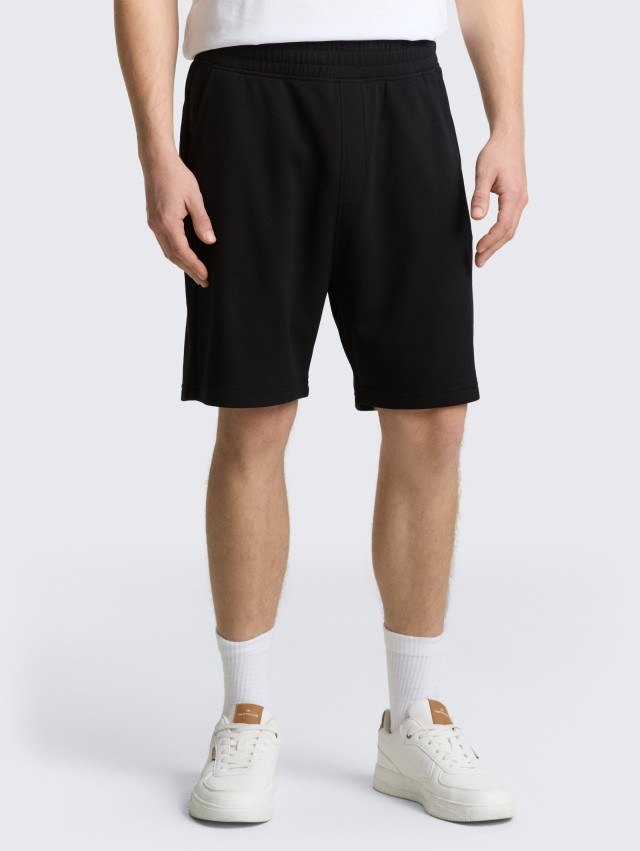 Tom Tailor Relaxed Sweat Sho Ανδρική Βερμούδα Φούτερ Μαύρη