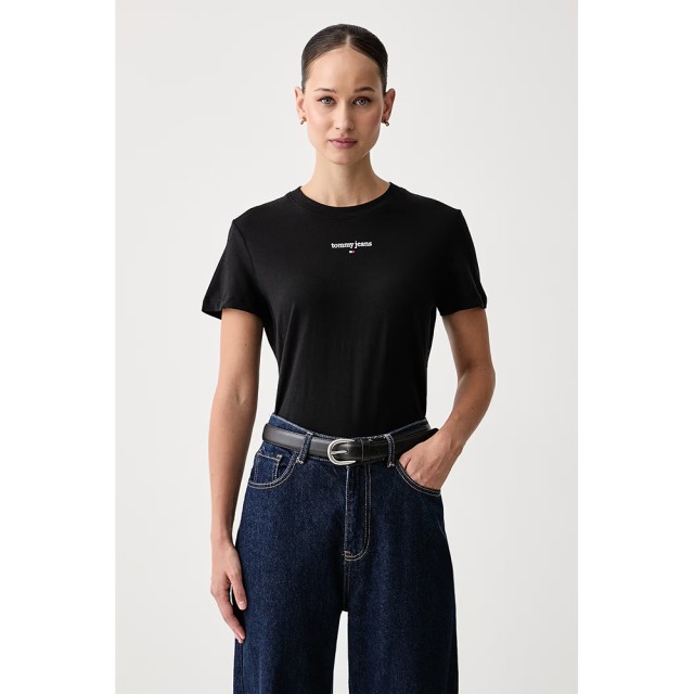 Tommy Hilfiger Tjw Reg Classic Logo Ss Tee Γυναικεία Μπλούζα Μαύρη