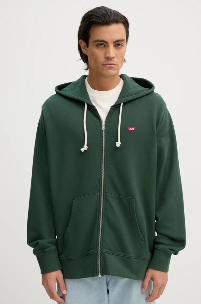 Levis The Original Hm Zip Up Greens Ανδρική Ζακέτα Φούτερ Πράσινη