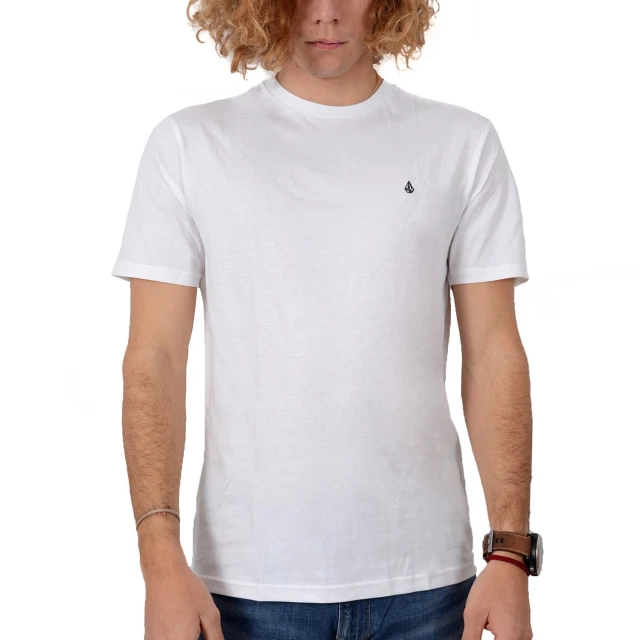 Volcom Stone Blanks Bsc Ss Ανδρικη Μπλουζα Λευκη