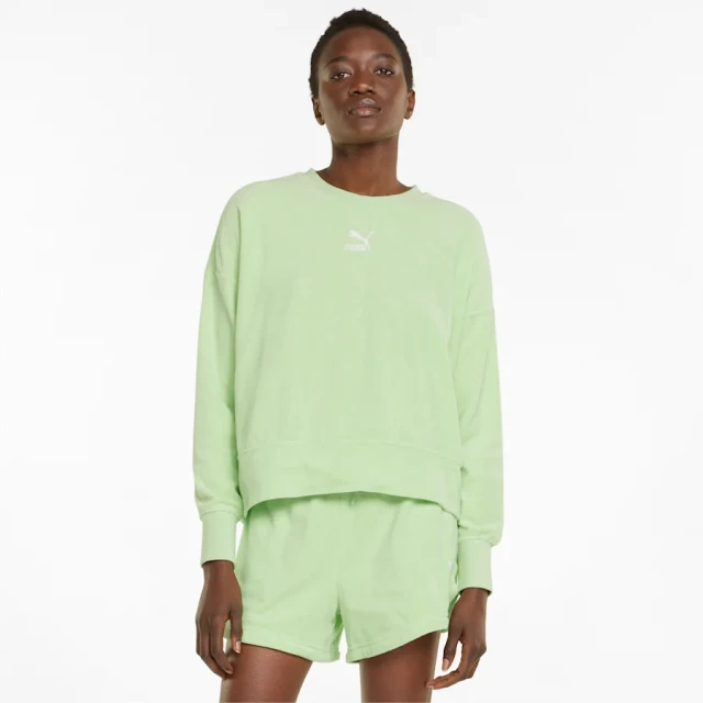 Puma Classics Toweling High Waist Shorts Γυναικειο Σορτσ Λαχανι