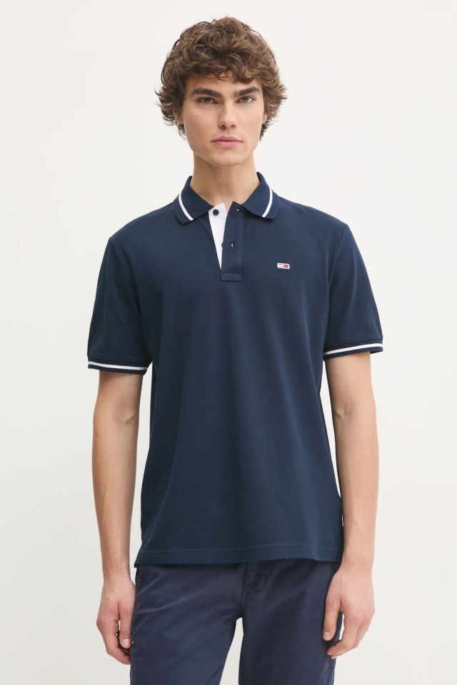 Tommy Hilfiger Tjm Reg Tipped Polo Ανδρική Μπλούζα Polo Μπλε