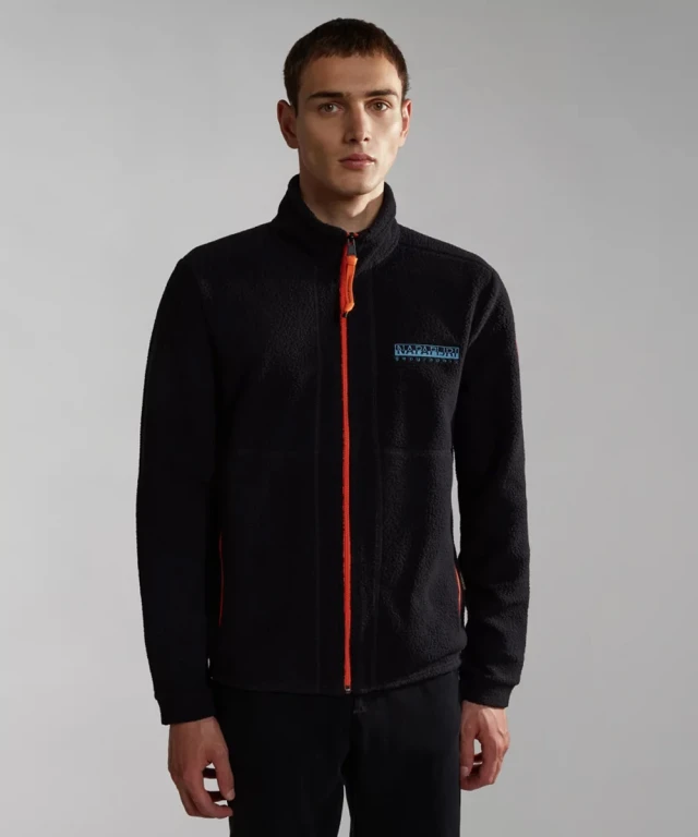 Napapijri T-Anderby Fz Black 041 Ανδρικη Ζακετα Fleece Μαύρο