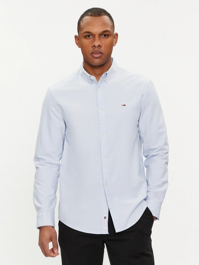 Tommy Hilfiger Tjm Entry Reg Oxford Shirt Ανδρικό Πουκάμισο Σιελ