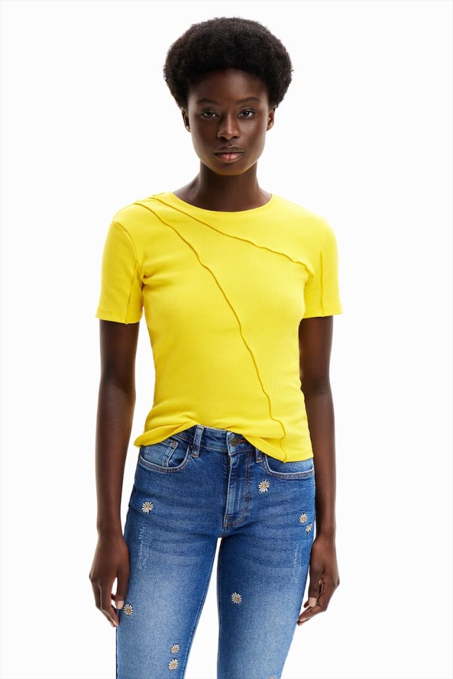 Desigual Ts_Paris Γυναικεία Μπλούζα Κίτρινη