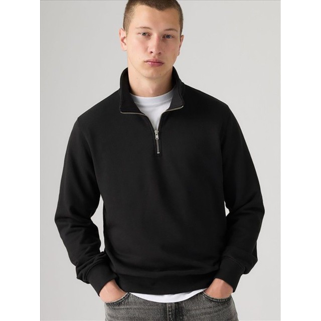 Levis Original Hm 1/4 Zip Blacks Ανδρικό Φούτερ Μαύρο
