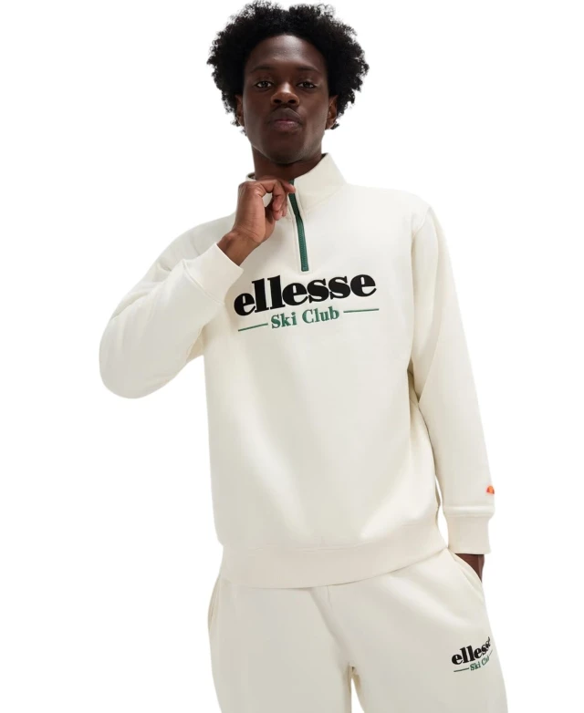 Ellesse Ski Club Baleor 1/4 Zip Top Ανδρικό Φουτερ Λευκο