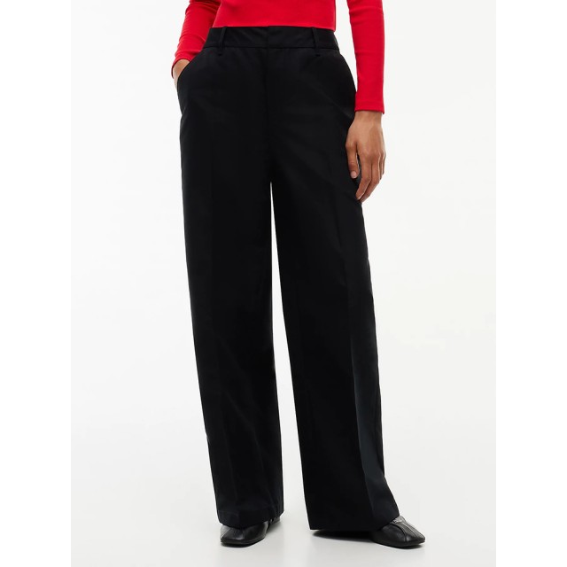 Tommy Hilfiger Tjw Wide Leg Chino Γυναικείο Παντελόνι Chino Μαύρο