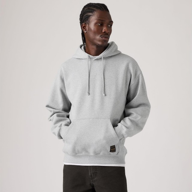 Levis Workwear Po Hoodie Greys Ανδρικό Φούτερ Γκρι
