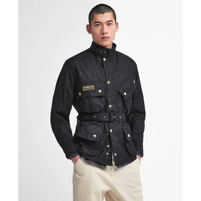 Barbour B.Intl International Original Wax Ανδρικό Κερωμένο Μπουφάν Μαύρο