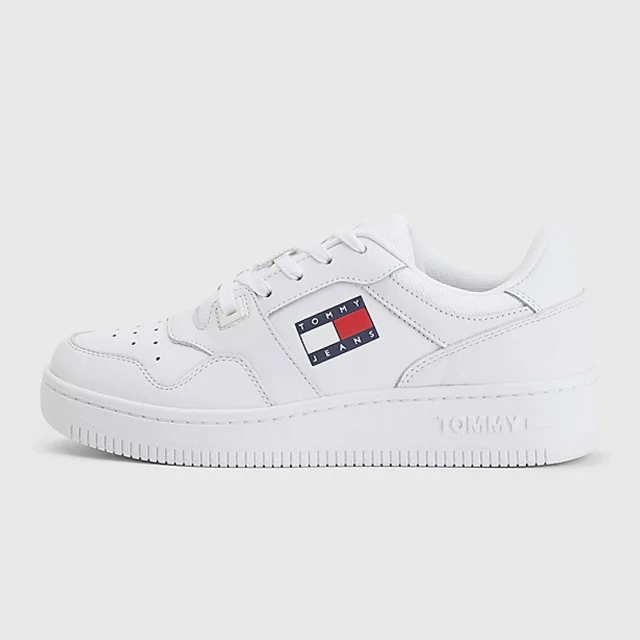 Tommy Hilfiger Tommy Jeans Retro Basket Wmn Γυναικεια Sneakers Λευκα
