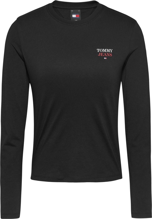 Tommy Hilfiger Tjw Slim Essential Logo 2 Ls Γυναικεία Μπλούζα Μαύρη