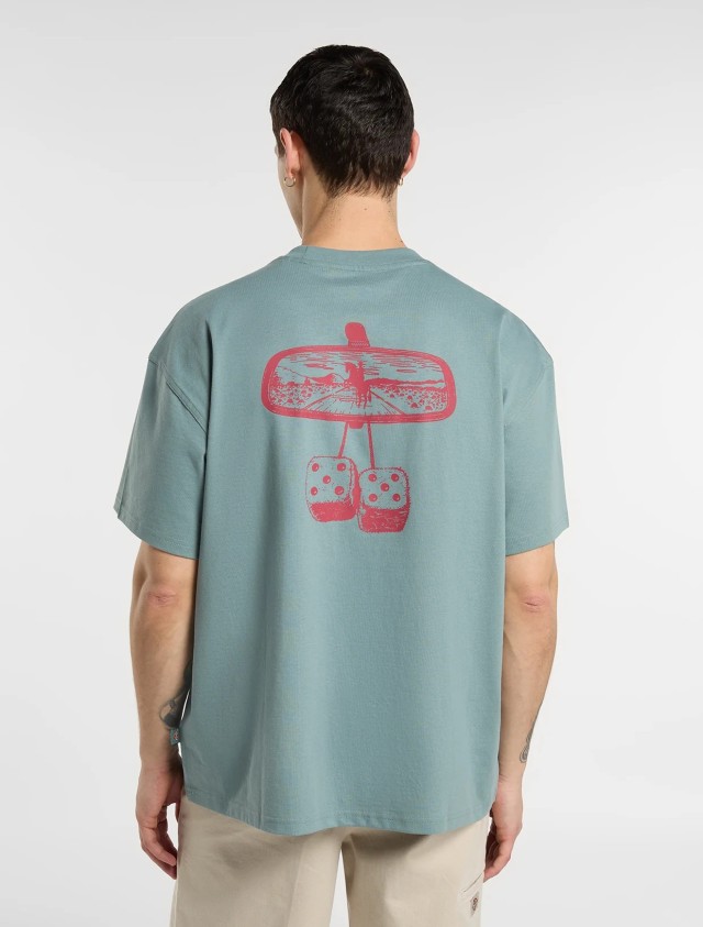 Dickies Polk Ss Tee Stormy Sea Ανδρική Μπλούζα Μεντα