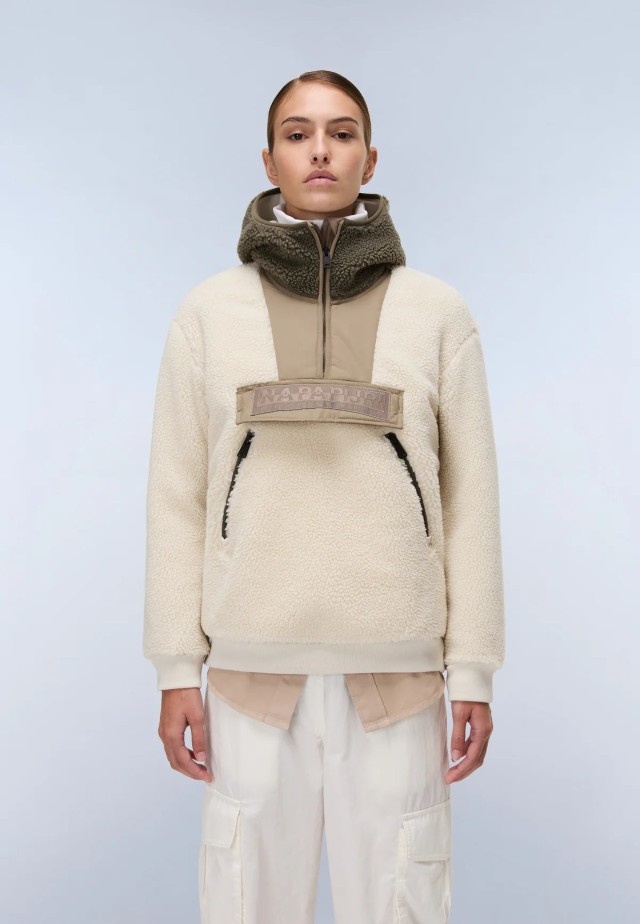 Napapijri T-Seline Hzh W Beige Dimity Γυναικείο Μπουφάν Fleece Εκρου