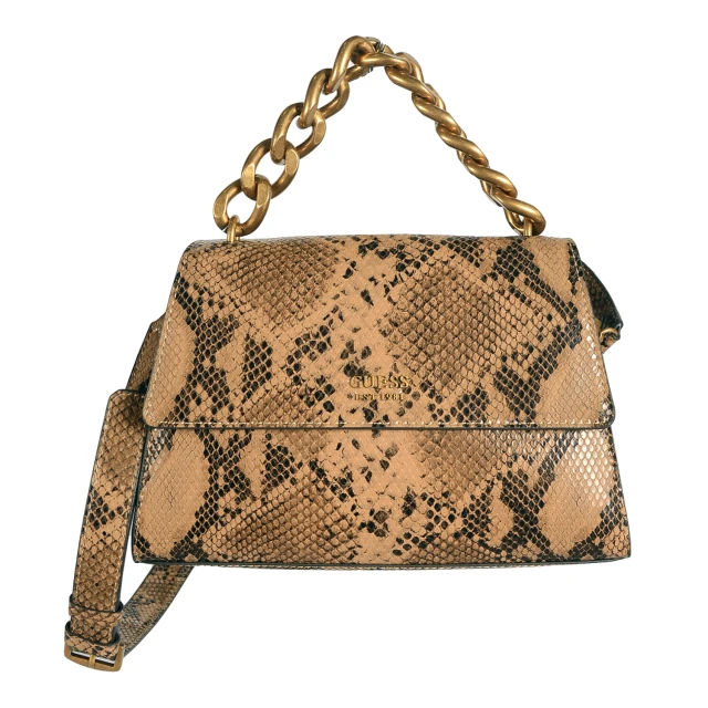 Guess Tullia Top Handle Flap Γυναικεια Τσαντα Animal Print