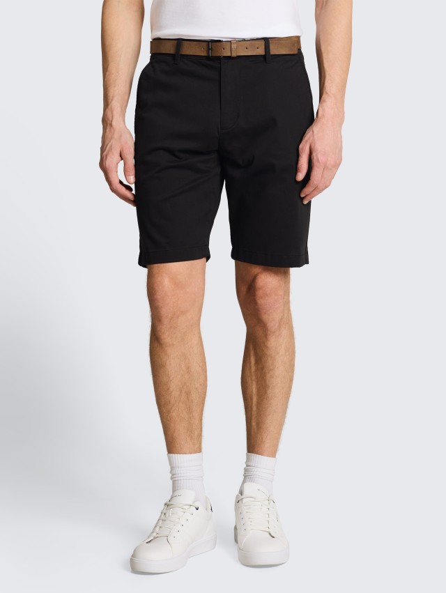 Tom Tailor Regular Chino Short Ανδρική Βερμούδα Chino Μαύρη
