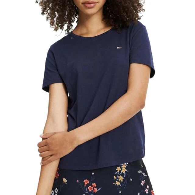 Tommy Hilfiger Tjw Soft Jersey Tee Γυναικεια Μπλουζα Μπλε