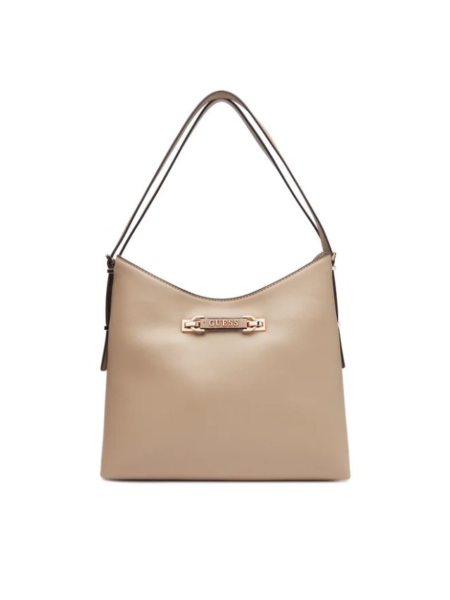 Guess Lefia Large Hobo Γυναικεία Τσάντα Μπεζ