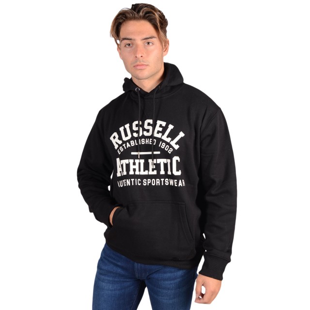 Russell Athletic Authentic Sportswear - Pullover Hoody Ανδρικό Φούτερ Μαύρο