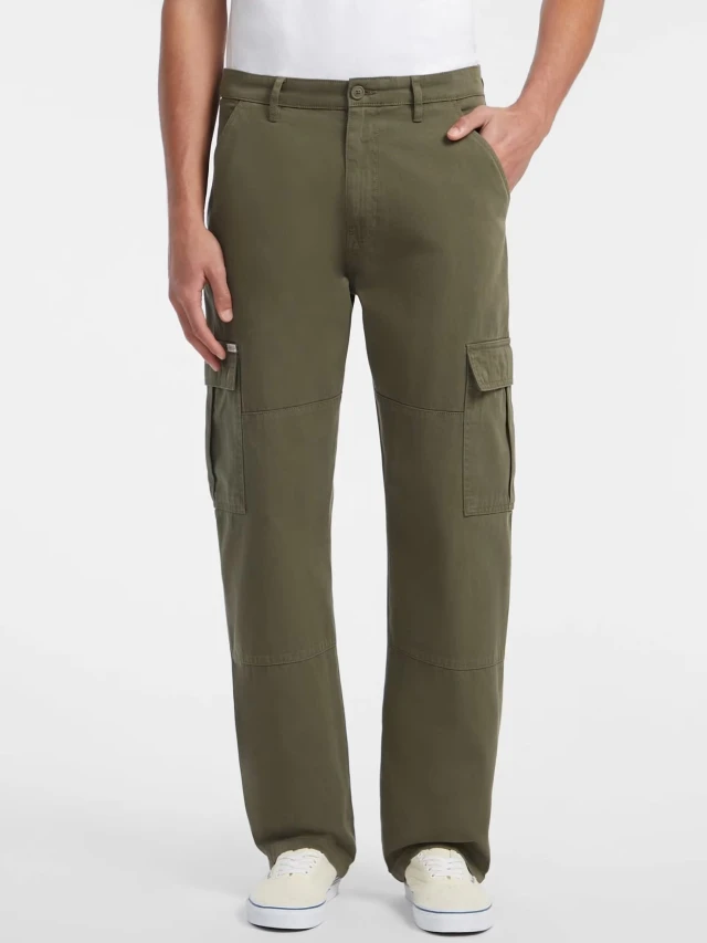 Guess Gj Cargo Chino Ανδρικό Παντελόνι Cargo Λαδί