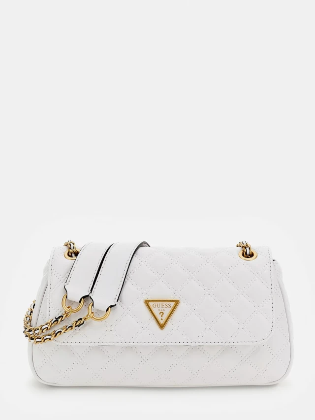 Guess Giully Convertible Xbody Flap Γυναικεία Τσάντα Λευκή