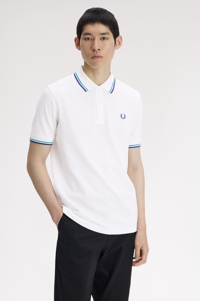 FRED PERRY SHIRT POLO Ανδρική Μπλουζα Polo Λευκή