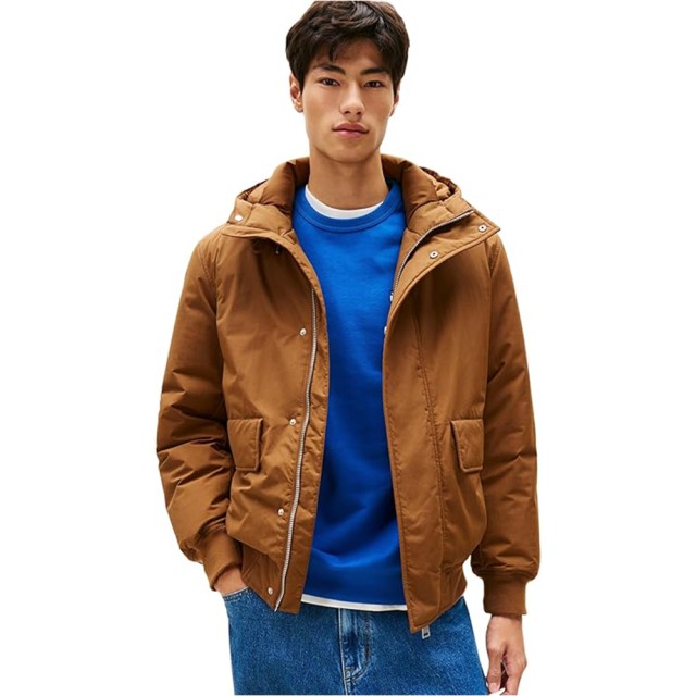 Tommy Hilfiger Tjm City Ready Bomber Ανδρικό Μπουφάν Καφέ