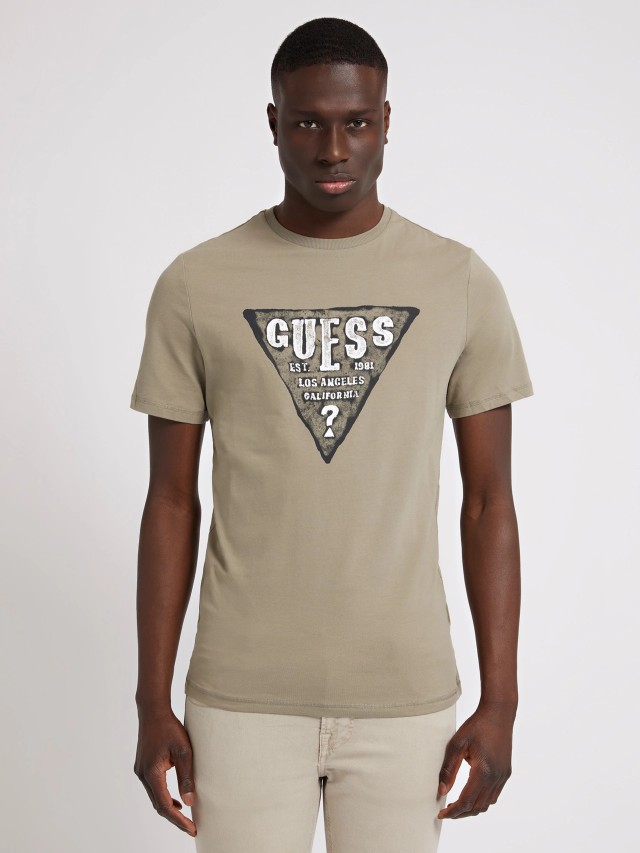 Guess Rusty Cn Ss Tee Ανδρικη Μπλουζα Λαδι