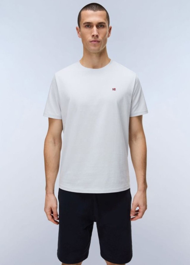 Napapijri Salis Ss Sum Oyster Mush Hcc Ανδρικη Μπλουζα Γκρι