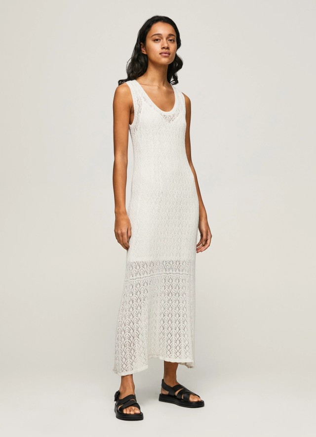 Pepe Jeans Farah Dress Γυναικείο Φόρεμα Λευκό