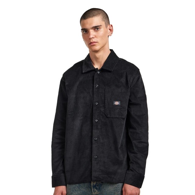 Dickies Corduroy Shirt Ls Black Ανδρικό Πουκάμισο Κοτλε Μαύρο