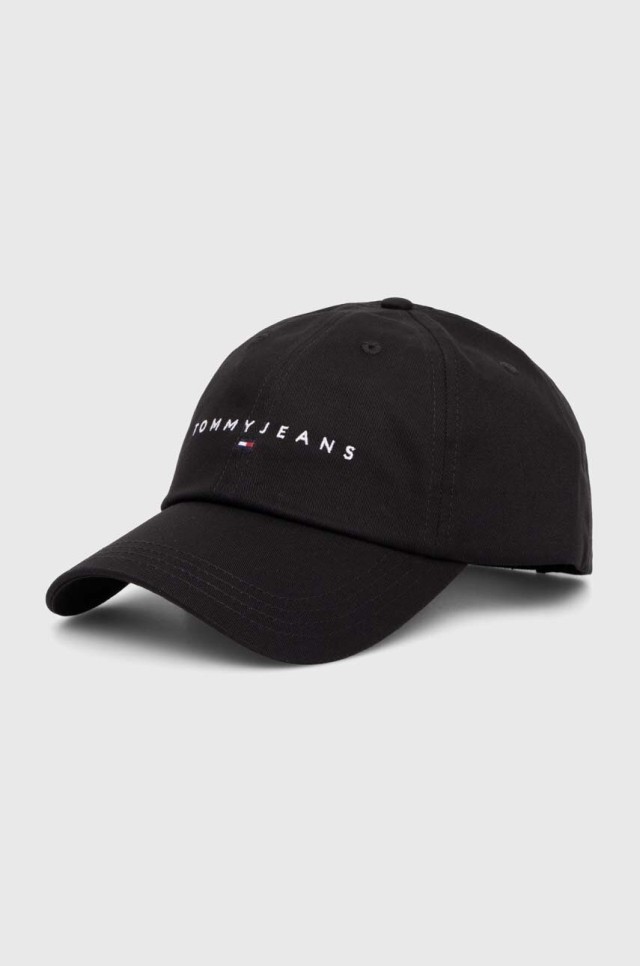 Tommy Hilfiger Tjw Linear Logo 6 Panel Cap Καπέλο Μαύρο