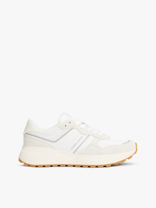 Tommy Hilfiger Tjw Cleated Runner Γυναικεία Sneakers Εκρού