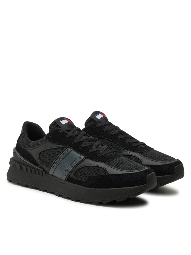 Tommy Hilfiger Tjm Technical Runner Ess Ανδρικά Sneakers Μαύρα